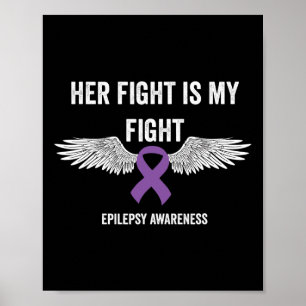 Poster Laço Roxo de Conscientização da Epilepsia - Consci