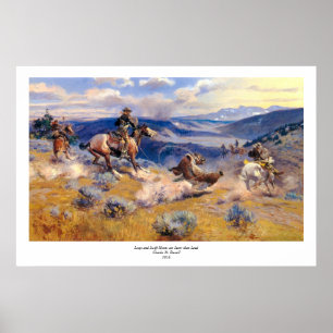 Póster Laços de Charles M. Russell e Cavalo rápido (191