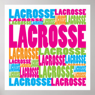 Póster Lacrosse colorido