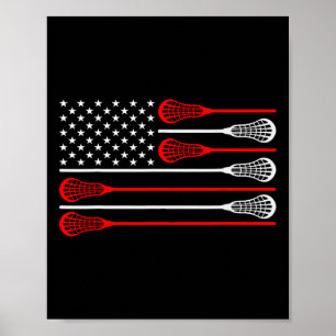 Poster Lacrosse Goalie Lacrosse Luvas Stick Lax Goalie U
