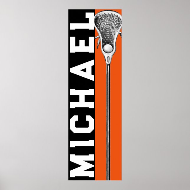 Poster Lacrosse Laranja (Frente)