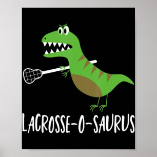 Poster Lacrosse Lax Player Dinossaur Dino Lover Sport Gif
