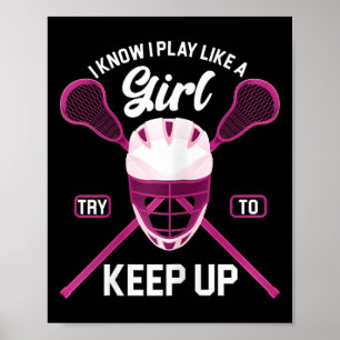 Poster Lacrosse Player Girl Lax Stick Lacrosse