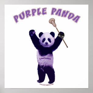 Póster Lacrosse roxo da panda
