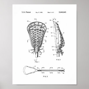 Póster Lacrosse Stick Patent