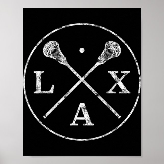 Poster Lacrosse Sticks Emblem I Teto para Jogadores LAX e (Frente)