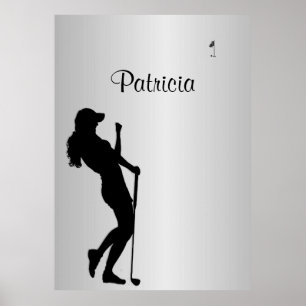 Poster Ladies Golfer Personal