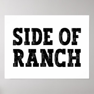 Poster Lado do rancho - Slogan de Comida engraçado