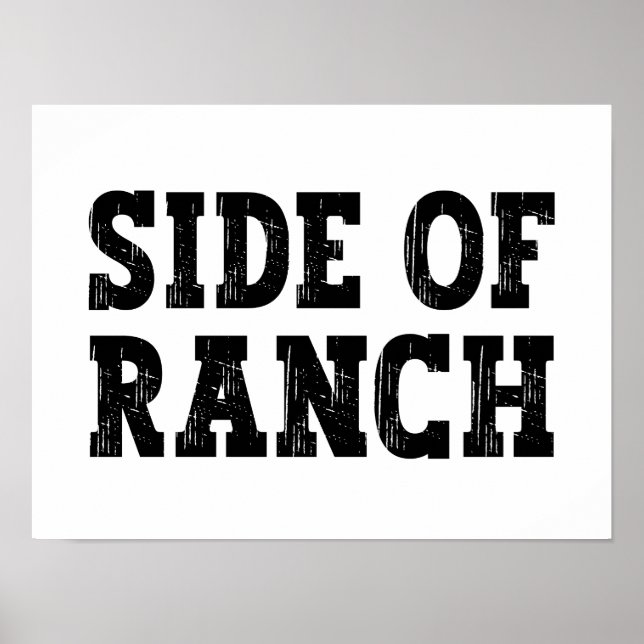 Poster Lado do rancho - Slogan de Comida engraçado (Frente)