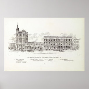 Póster Lado norte Davis de Califórnia e parte dianteira