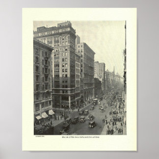 Poster Lado Oeste da Quinta Avenida Olhando Para Norte Da