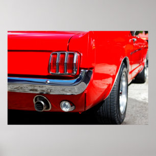 Poster Lado traseiro do carro muscular