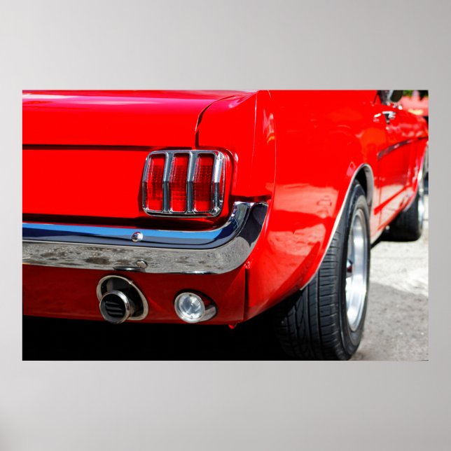 Poster Lado traseiro do carro muscular (Frente)