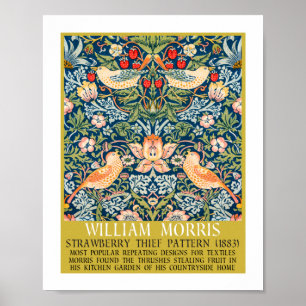 Poster Ladrão de morango - Design de William Morris