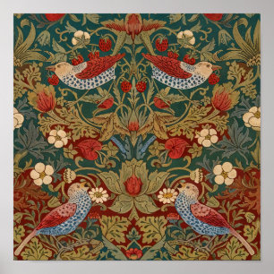 Poster Ladrão de Morango Morris Azul Verde Vermelho Arte