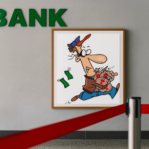 Poster Ladrão Roubando Dinheiro