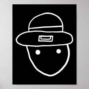Poster Ladrãozinho Engraçado Esboço Amador Meme Irlandês