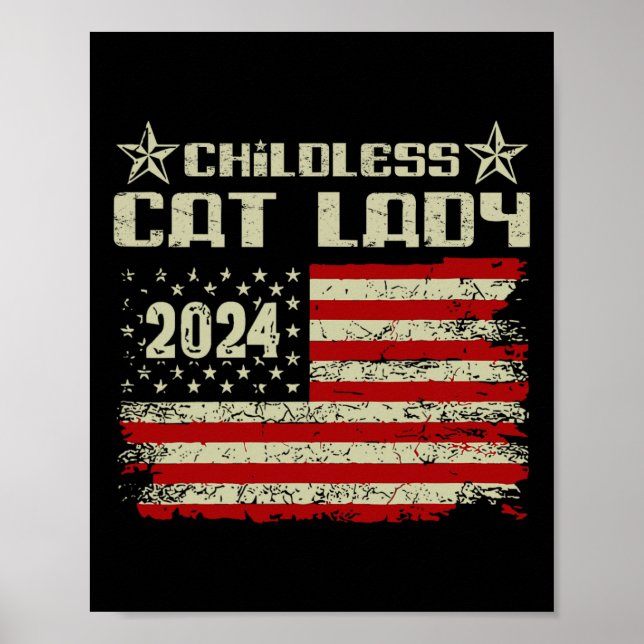 Poster Lady 2024 Engraçado Eleições Políticas Democrata 7 (Frente)