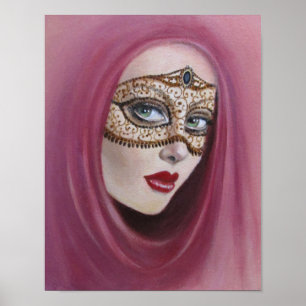 PÓSTER LADY AT THE MASQUERADE BALL