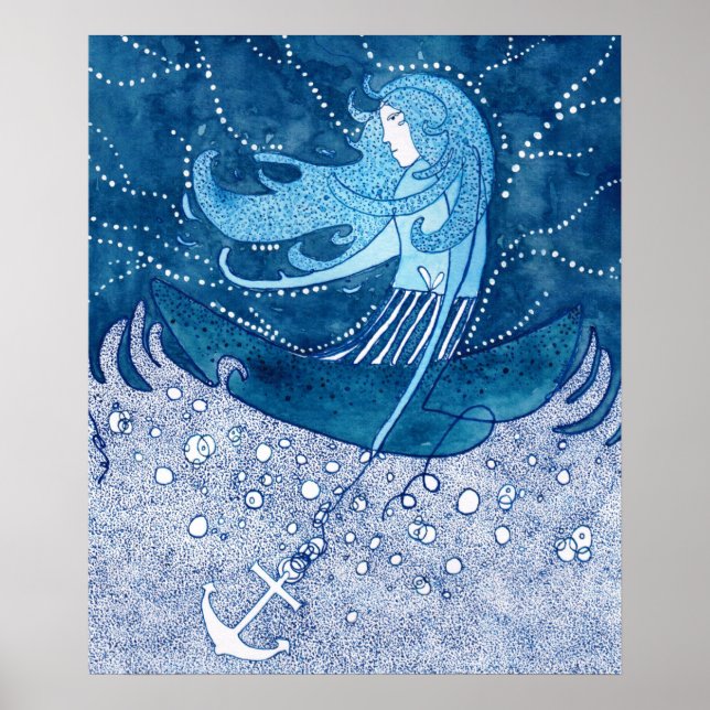 Poster Lady Azul (Frente)