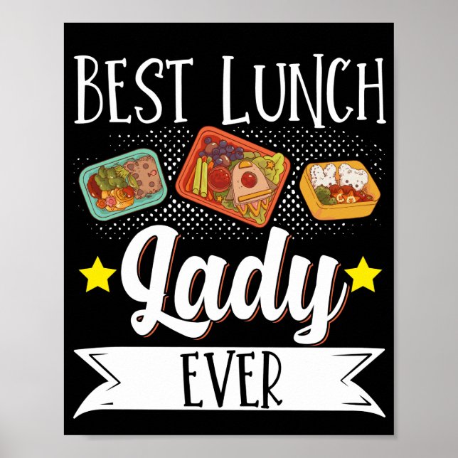 Poster Lady Best Lunch Lady Ever Lunch (Frente)