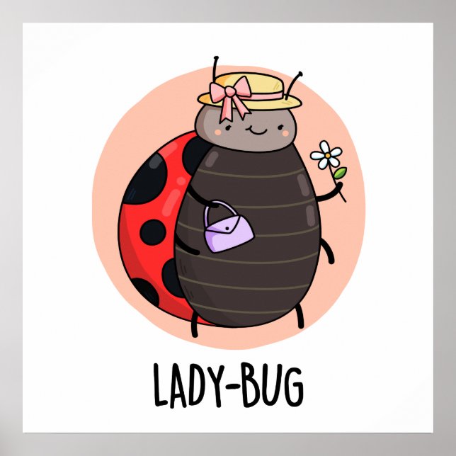 Poster Lady Bug Funny Insett Ladybird Pun (Frente)
