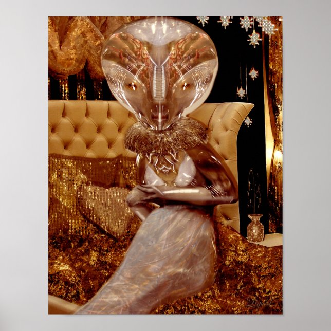 Poster Lady Cinza (Frente)