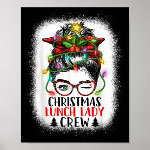 Poster Lady Crew Messaging Bun Mulheres de Almoço de Nata
