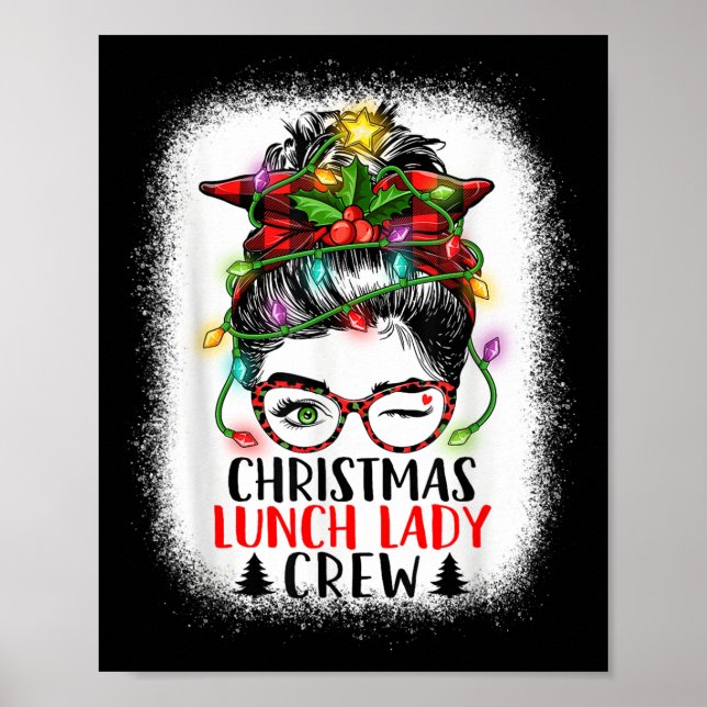Poster Lady Crew Messaging Bun Mulheres de Almoço de Nata (Frente)
