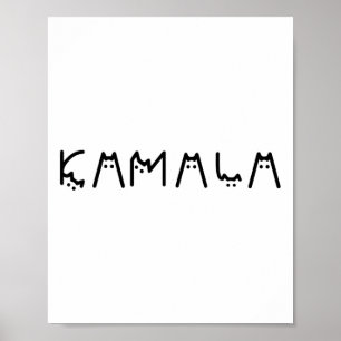 Poster Lady For Kamala Harris 24 Kamala Cat Alphabet Lett