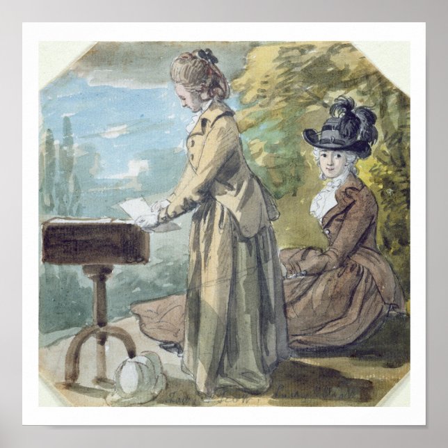 Póster Lady Francis Scott e Lady Elliot, c.1770 (c/c ov) (Frente)