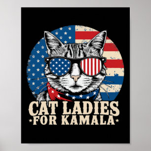 Poster Lady Gato Para Kamala Harris Votando