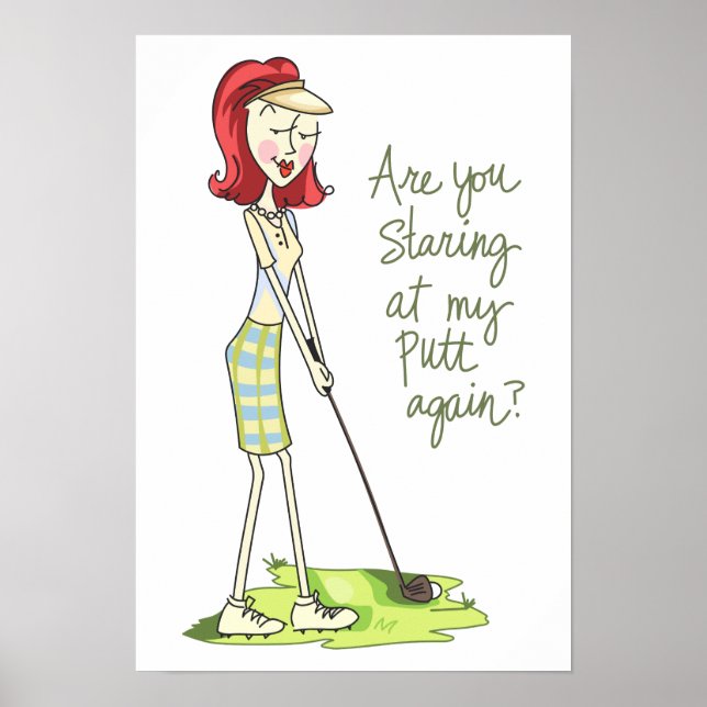 Poster Lady Golfer (Frente)