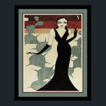 Poster Lady in Black Dress ca. 1931 Art Deco<br><div class="desc">Impressão de Arte Única "Lady in Black Dress" cerca de 1931 16x20 mostrada aqui. Disponível em outros tamanhos,  assim como em outros produtos.</div>