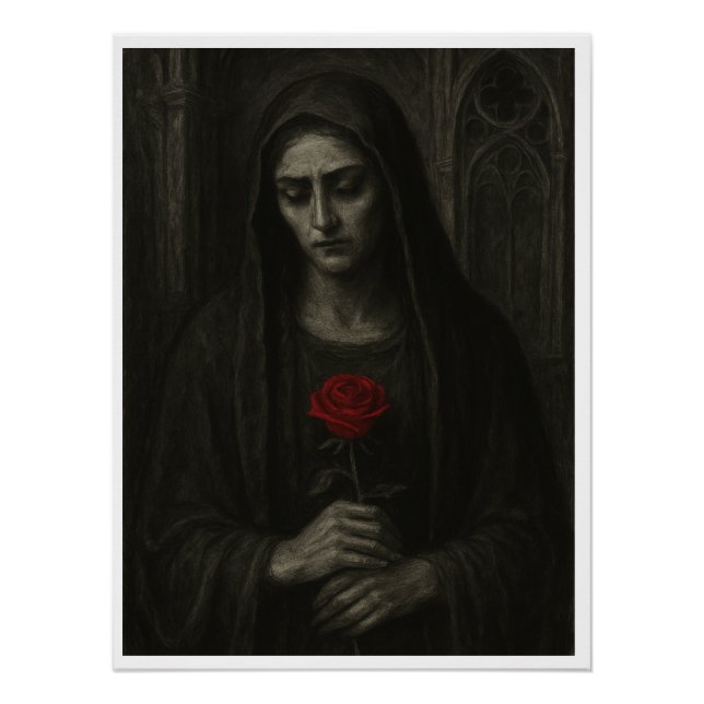Póster Lady in Mourning Gothic Poster (Frente)