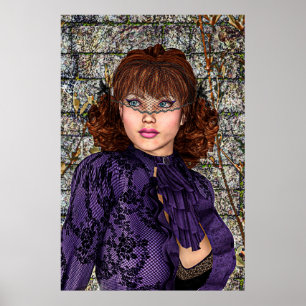 Póster Lady in Purple