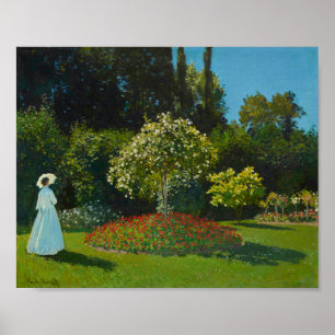 Poster Lady in the Garden 1867, por Claude Monet