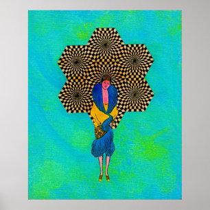 Poster Lady Japonesa por Michael Moffa