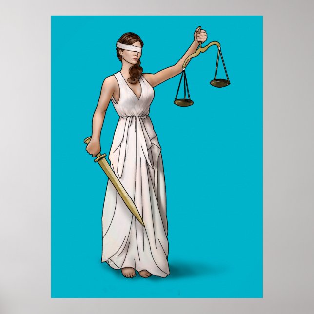 Póster Lady Justice - Scuba Blue (Frente)