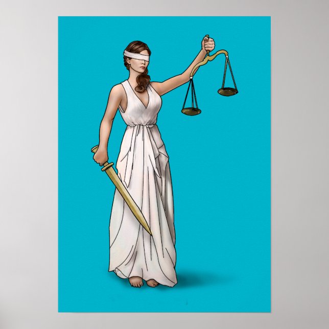 Póster Lady Justice - Scuba Blue (Frente)