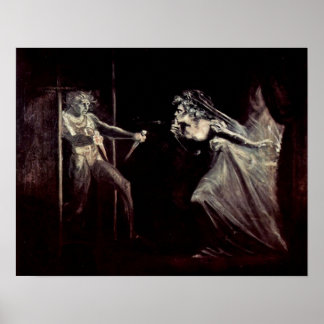 Poster Lady Macbeth recebe punhais de Henry Fuseli