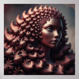 Poster Lady Newtonbrot Posicionando Portait