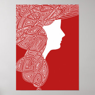 Póster Lady Red