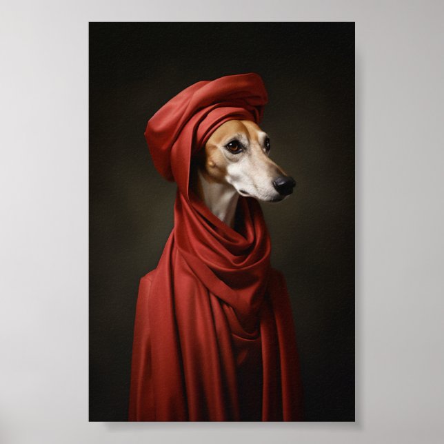 Poster Lady Saluki Dog (Frente)