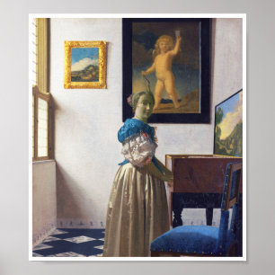 Poster Lady Standat a Virginal, Johannes Vermeer