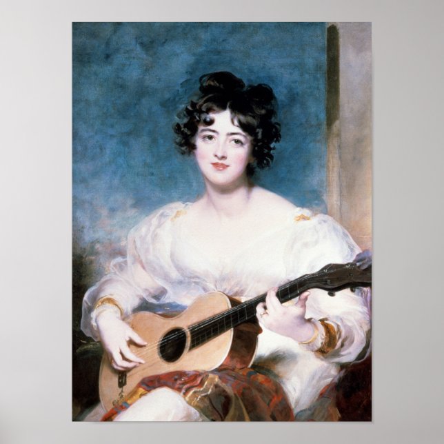 Póster Lady Wallscourt, 1825 (Frente)