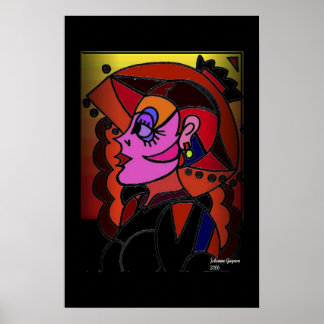 Poster Lady With Hat