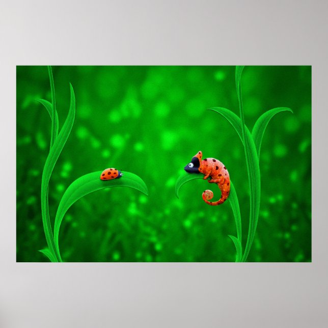 Póster Ladybug e Chameleon (Frente)