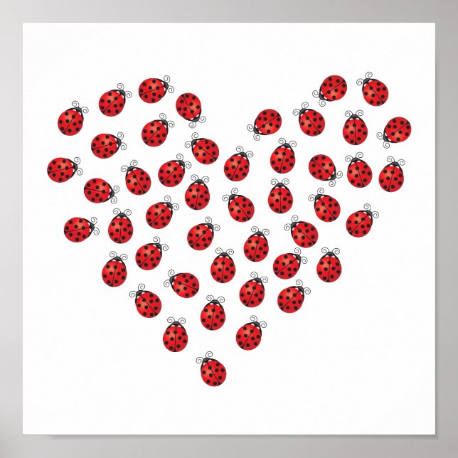 Póster Ladybug Love Heart (Frente)