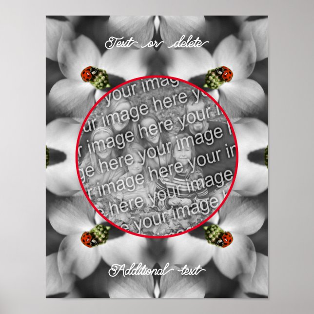 Poster Ladybug No Dogwood Personalizado Adicionar Sua Fot (Frente)